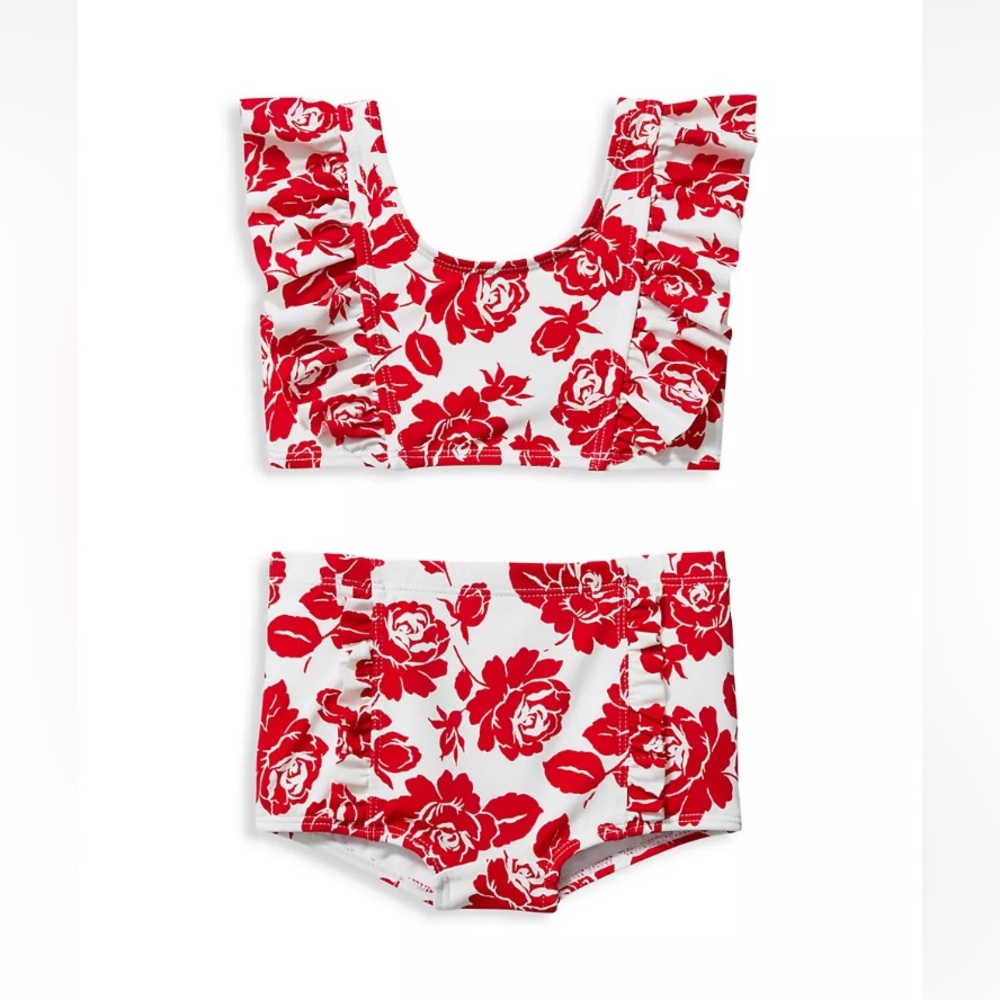 Janie and Jack Floral Roses Swim Set